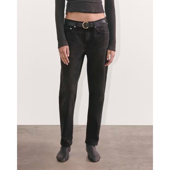 EVERLANE The Super-Soft Relaxed Jean 33 Regular Stormy Black Straight Leg B51 - Picture 1 of 5